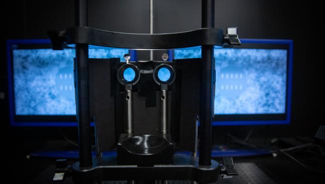 Photo of Johannes Burge's research equipment