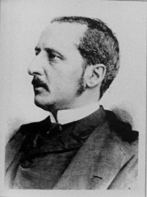a black and white portrait of William Pepper