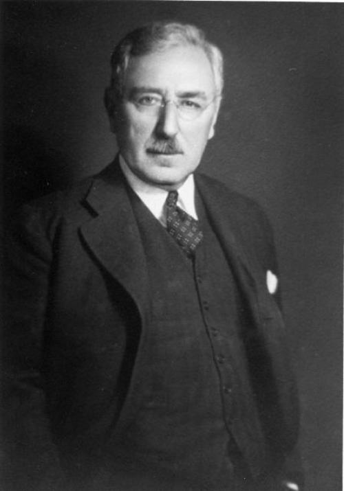 Black and white portrait of Twitmeyer as an older man